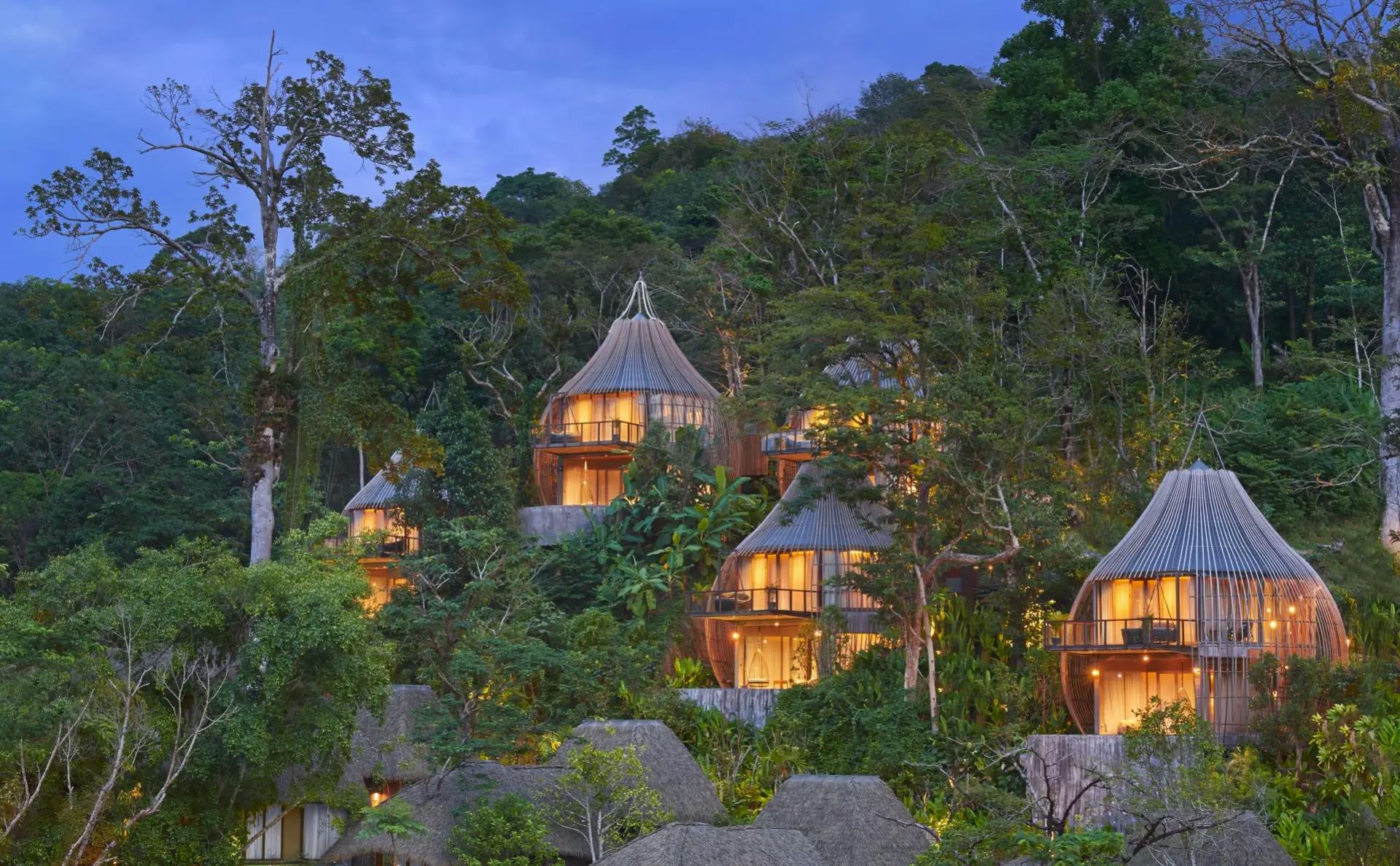 This beautifully designed chalets that are elevated within the treetops and surrounded by lush foliage offer a unique and enchanting experience. These accommodations often provide stunning views of the surrounding nature, a sense of privacy, and a feeling of being one with the environment.
